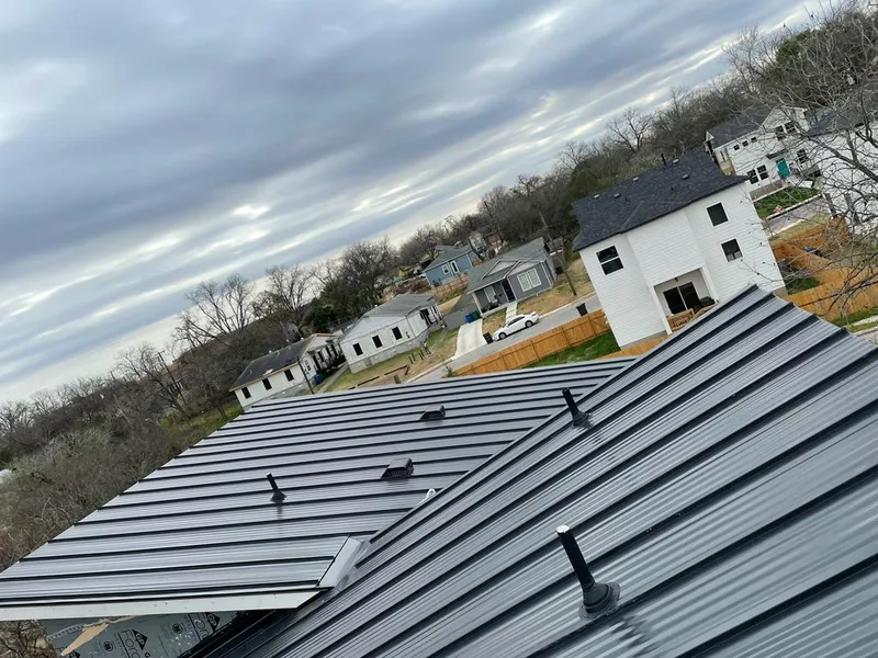 Standing seam metal roof panels with vents for Skylight Repair in Nutley